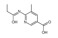 3-Pyridinecarboxylicacid,5-methyl-6-[(1-oxopropyl)amino]-(9CI) Structure