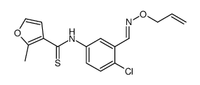 N-[4-chloro-3-[(E)-prop-2-enoxyiminomethyl]phenyl]-2-methylfuran-3-carbothioamide Structure