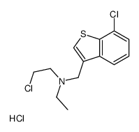 2-chloro-N-[(7-chloro-1-benzothiophen-3-yl)methyl]-N-ethylethanamine,hydrochloride结构式