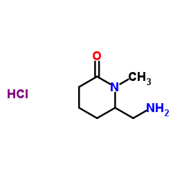 6-(Aminomethyl)-1-methyl-2-piperidinone hydrochloride (1:1) Structure