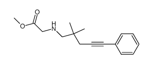 methyl N-(2,2-dimethyl-5-phenylpent-4-ynyl)glycinate结构式