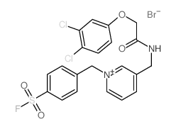 4-[[5-[[[2-(3,4-dichlorophenoxy)acetyl]amino]methyl]pyridin-1-yl]methyl]benzenesulfonyl fluoride Structure