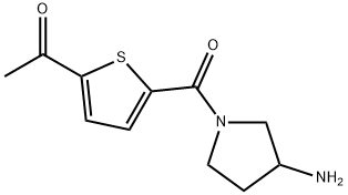 1-(5-(3-aminopyrrolidine-1-carbonyl)thiophen-2-yl)ethan-1-one结构式