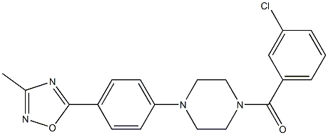 (3-chlorophenyl)(4-(4-(3-methyl-1,2,4-oxadiazol-5-yl)phenyl)piperazin-1-yl)methanone Structure