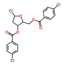 1-Chloro-3,5-di-(4-chlorobenzoyl)-2-deoxy-D-ribose Structure