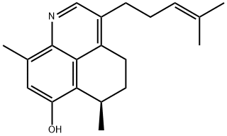 4H-Benzo[de]quinolin-7-ol, 5,6-dihydro-6,9-dimethyl-3-(4-methyl-3-penten-1-yl)-, (6R)- Structure