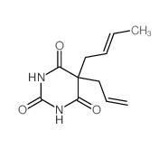 2,4,6(1H,3H,5H)-Pyrimidinetrione,5-(2-buten-1-yl)-5-(2-propen-1-yl)- structure