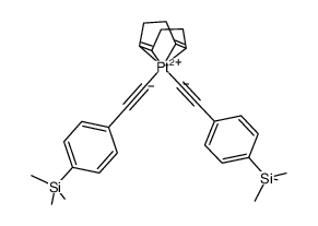 [Pt(η(4)-1,5-cyclooctadiene)(p-trimethylsilylphenylethynyl)2]结构式