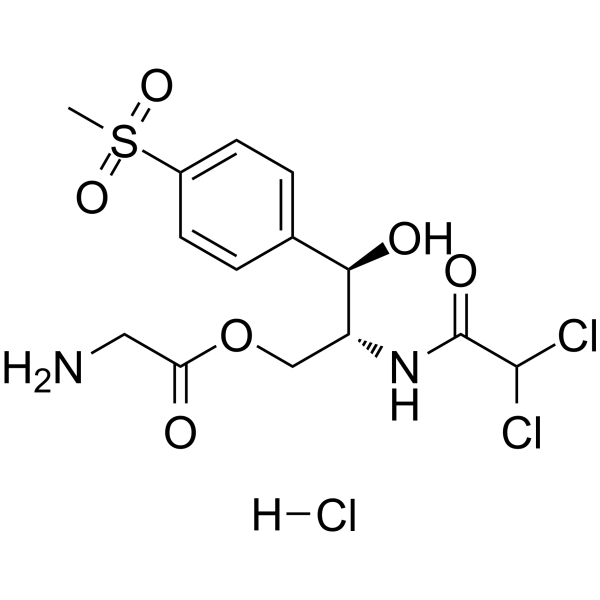 Thiamphenicol glycinate hydrochloride Structure