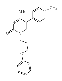 2(1H)-Pyrimidinone,4-amino-5-(4-methylphenyl)-1-(3-phenoxypropyl)-结构式