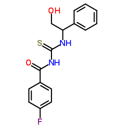 4-Fluoro-N-[(2-hydroxy-1-phenylethyl)carbamothioyl]benzamide Structure