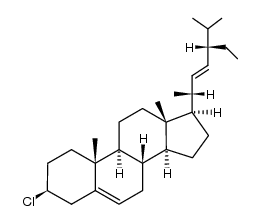 (22E)-3β-chlorostigmasta-5,22-diene Structure