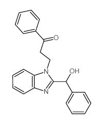 1-Propanone,3-[2-(hydroxyphenylmethyl)-1H-benzimidazol-1-yl]-1-phenyl- Structure