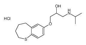 1-(propan-2-ylamino)-3-(2,3,4,5-tetrahydro-1-benzothiepin-7-yloxy)propan-2-ol,hydrochloride结构式