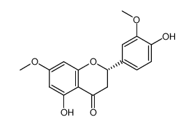 (-)-5-hydroxy-2-(4-hydroxy-3-methoxy-phenyl)-7-methoxy-chroman-4-one结构式