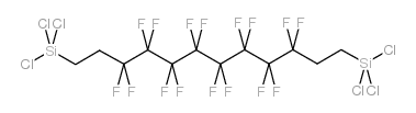 trichloro-(3,3,4,4,5,5,6,6,7,7,8,8,9,9,10,10-hexadecafluoro-12-trichlorosilyldodecyl)silane结构式