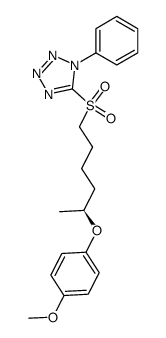 5-[(S)-5-(4-methoxyphenoxy)hexyl-1-sulfonyl]-1-phenyl-1H-tetrazole结构式