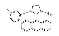 3-anthracen-9-yl-2-(3-methylphenyl)-1,2-oxazolidine-4-carbonitrile Structure