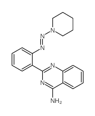 4-Quinazolinamine, 2-[2-(1-piperidinylazo)phenyl]- Structure