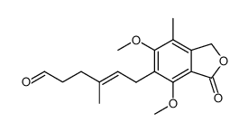 (E)-6-(4,6-dimethoxy-7-methyl-3-oxo-1,3-dihydroisobenzofuran-5-yl)-4-methylhex-4-enal结构式