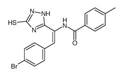 N-[(Z)-2-(4-bromophenyl)-1-(5-sulfanylidene-1,2-dihydro-1,2,4-triazol-3-yl)ethenyl]-4-methylbenzamide Structure