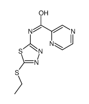 N-(5-ethylsulfanyl-1,3,4-thiadiazol-2-yl)pyrazine-2-carboxamide Structure