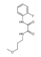 N'-(2-fluorophenyl)-N-(3-methoxypropyl)oxamide结构式