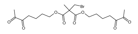 Bromomethyl(methyl)malonic acid bis(5,6-dioxoheptyl) ester结构式