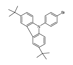 9-(4-bromophenyl)-3,6-di-tert-butyl-9H-carbazole Structure