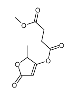 1-O-methyl 4-O-(2-methyl-5-oxo-2H-furan-3-yl) butanedioate结构式