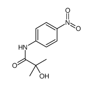 N-(4-硝基苯基)-2-羟基-2-甲基丙酰胺结构式