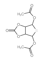 (2-acetyloxy-7-oxo-6,8-dioxa-3-thiabicyclo[3.3.0]oct-4-yl) acetate structure