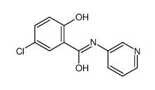 5-chloro-2-hydroxy-N-pyridin-3-ylbenzamide结构式