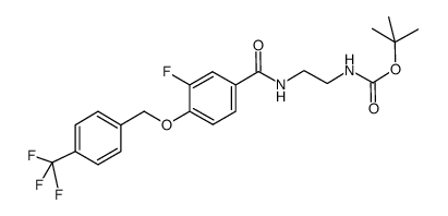 {2-[3-fluoro-4-(4-trifluoromethyl-benzyloxy)-benzoylamino]-ethyl}-carbamic acid tert-butyl ester Structure