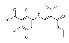 2,3,6-Trichloro-5-((E)-2-ethoxycarbonyl-3-oxo-but-1-enylamino)-benzoic acid结构式