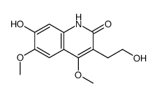 7-hydroxy-3-(2-hydroxy-ethyl)-4,6-dimethoxy-1H-quinolin-2-one Structure