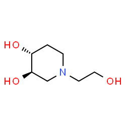 3,4-Piperidinediol,1-(2-hydroxyethyl)-,(3R,4R)-rel-(9CI) structure