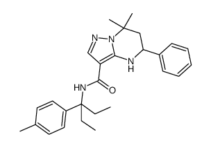 N-[1-ethyl-1-(4-methylphenyl)propyl]-7,7-dimethyl-5-phenyl-4,5,6,7-tetrahydropyrazolo[ 1,5-a]pyrimidine-3-carboxamide Structure