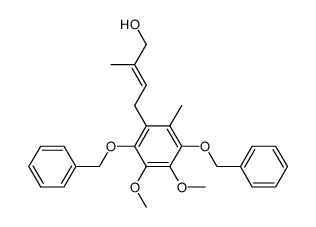 (2E)-4-[2,5-bis(benzyloxy)-3,4-dimethoxy-6-methylphenyl]-2-methylbut-2-en-1-ol结构式