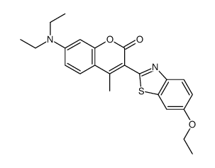 7-(diethylamino)-3-(6-ethoxybenzothiazol-2-yl)-4-methyl-2-benzopyrone结构式