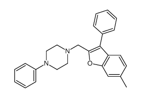 1-[(6-methyl-3-phenyl-1-benzofuran-2-yl)methyl]-4-phenylpiperazine结构式