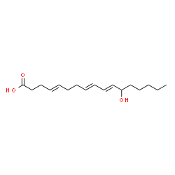 12-Hydroxy-4,8,10-heptadecatrienoic acid结构式