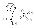 benzylsulfanylmethanimidamide; methanesulfonic acid Structure