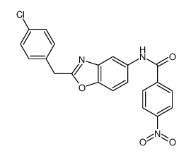 N-[2-[(4-chlorophenyl)methyl]-1,3-benzoxazol-5-yl]-4-nitrobenzamide Structure