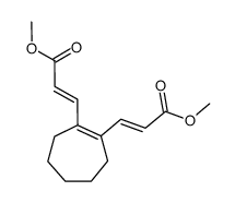 methyl (E)-3-{2-[(E)-2-(methoxycarbonyl)ethenyl]-1-cyclohepten-1-yl}acrylate Structure