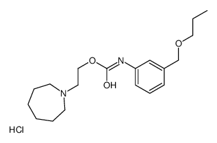 2-(azepan-1-ium-1-yl)ethyl N-[3-(propoxymethyl)phenyl]carbamate,chloride Structure