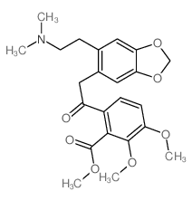 methyl 6-[2-[6-(2-dimethylaminoethyl)benzo[1,3]dioxol-5-yl]acetyl]-2,3-dimethoxy-benzoate结构式