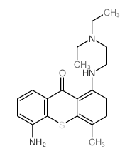 5-amino-1-(2-diethylaminoethylamino)-4-methyl-thioxanthen-9-one结构式