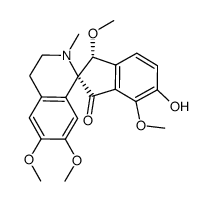 2,3,9-trimethoxy-8-keto-10-hydroxy-syn-13-methoxyspirobenzylisoquinoline结构式