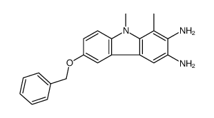 1,9-dimethyl-6-phenylmethoxycarbazole-2,3-diamine Structure